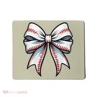 Baseball Softball Coquette Bow Game Heart Love Mom Life Mousepad thumb 0