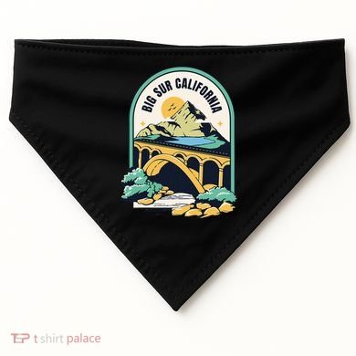 Big Sur California Bixby Bridge Coastal Highway USA-Made Doggie Bandana