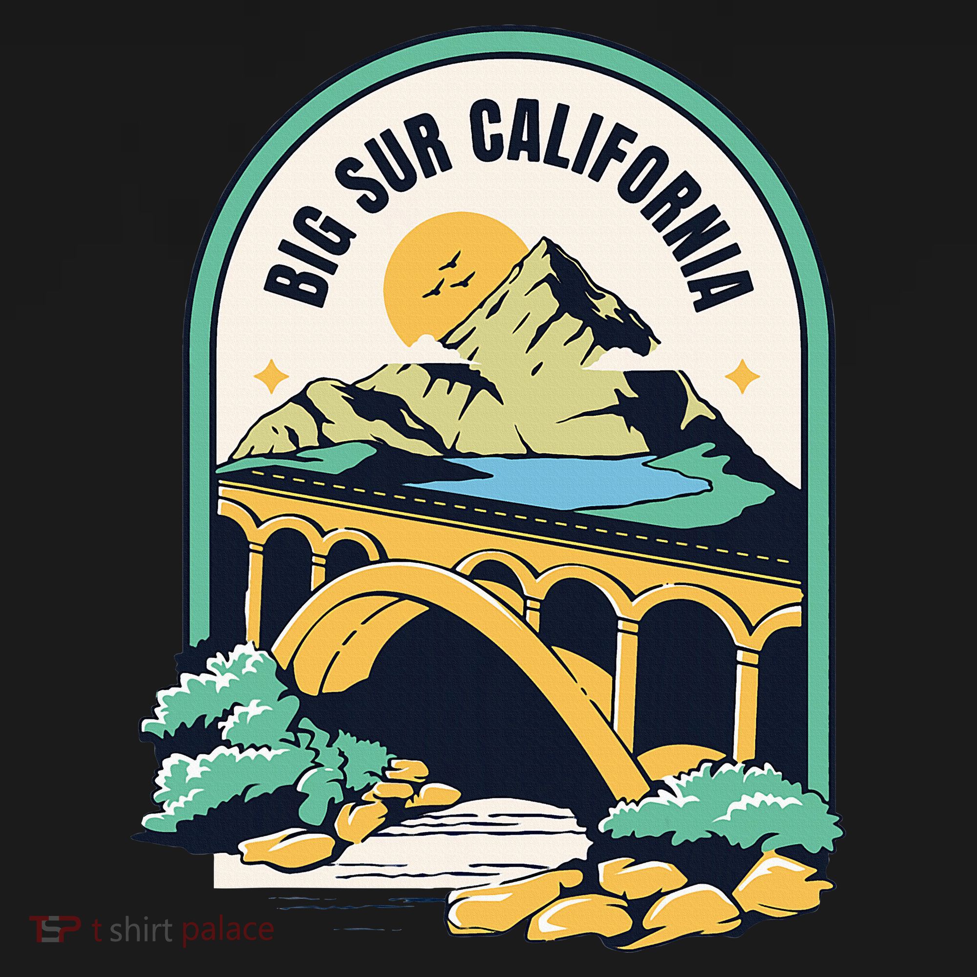 Big Sur California Bixby Bridge Coastal Highway Long Sleeve Shirt