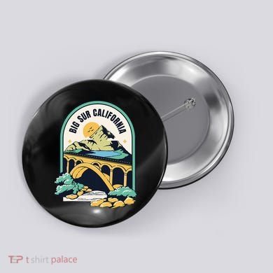 Big Sur California Bixby Bridge Coastal Highway Button