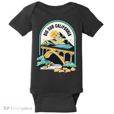 Big Sur California Bixby Bridge Coastal Highway Baby Bodysuit