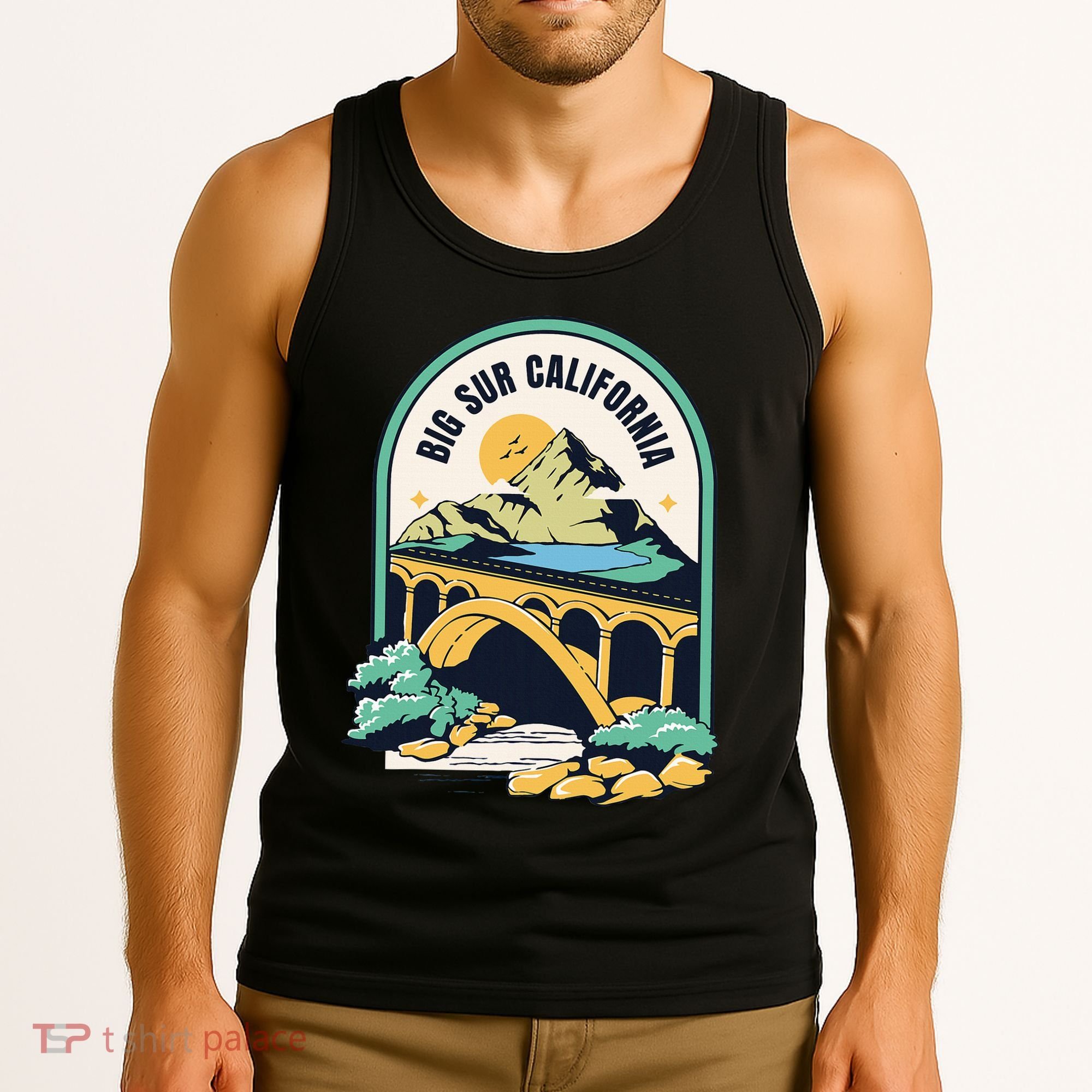 Big Sur California Bixby Bridge Coastal Highway Tank Top