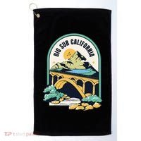 Big Sur California Bixby Bridge Coastal Highway Golf Towel thumb 0