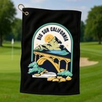 Big Sur California Bixby Bridge Coastal Highway Golf Towel thumb 1