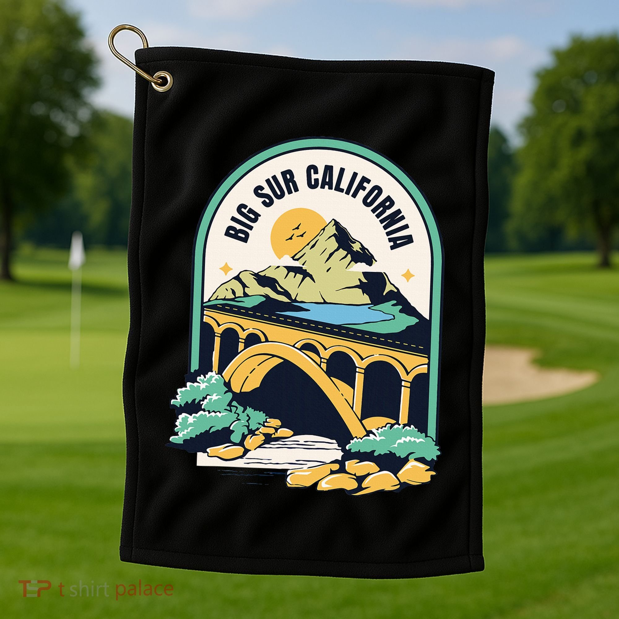 Big Sur California Bixby Bridge Coastal Highway Golf Towel