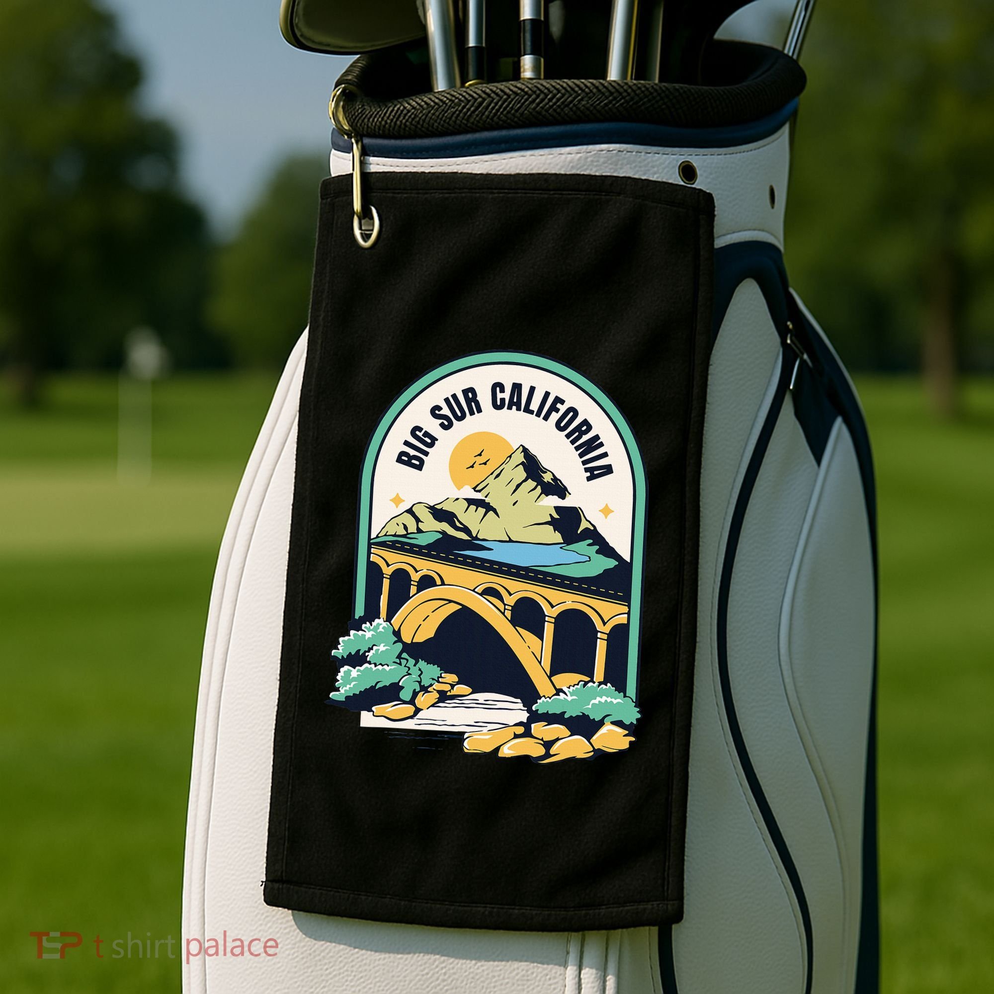 Big Sur California Bixby Bridge Coastal Highway Golf Towel