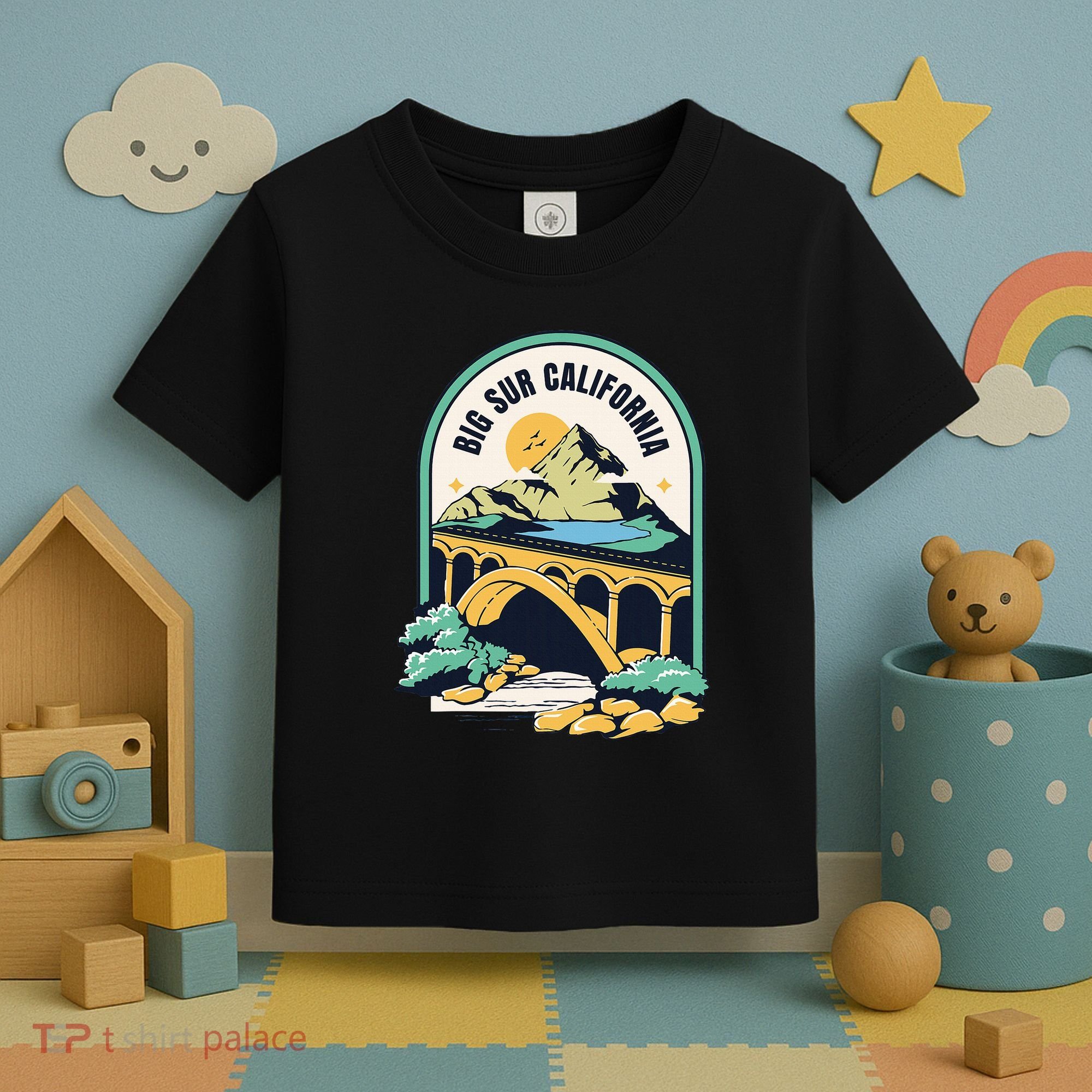 Big Sur California Bixby Bridge Coastal Highway Toddler T-Shirt