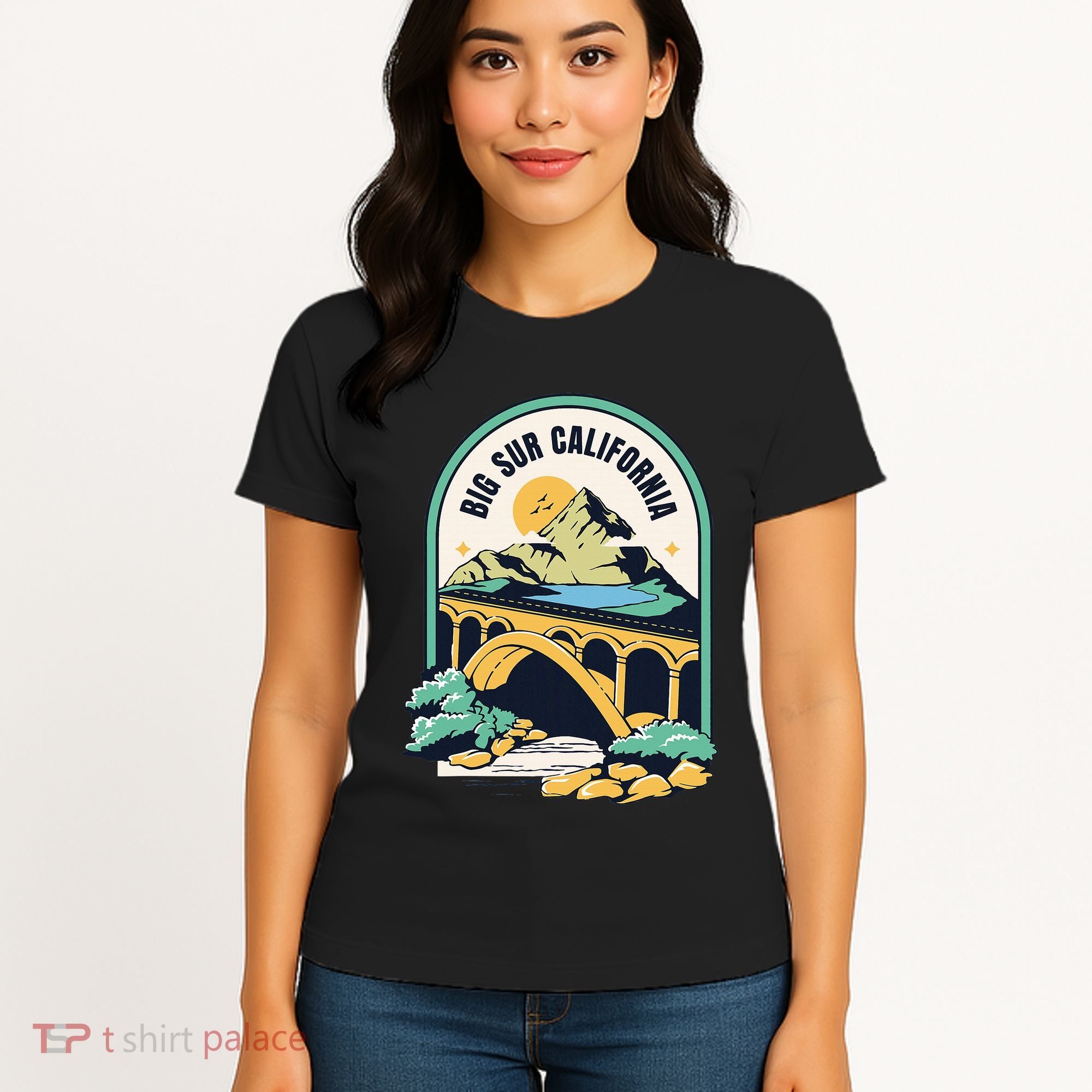 Big Sur California Bixby Bridge Coastal Highway Women's T-Shirt