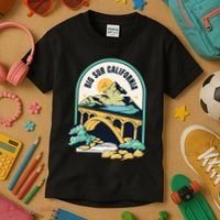 Big Sur California Bixby Bridge Coastal Highway Kids T-Shirt thumb 3