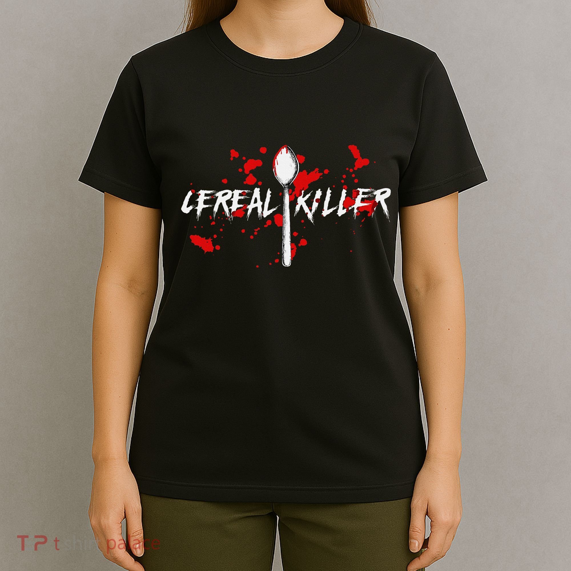Bloody Spoon Cereal Killer Cereal Day T-Shirt