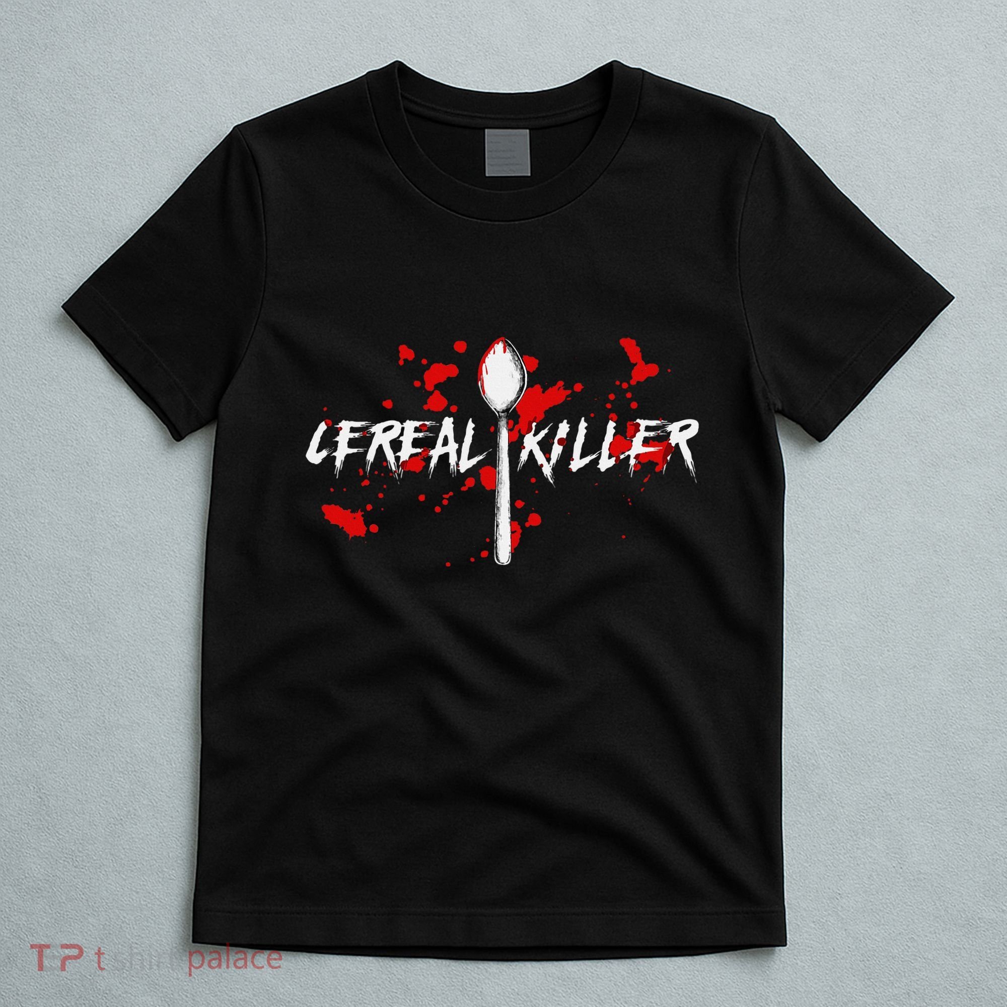 Bloody Spoon Cereal Killer Cereal Day T-Shirt