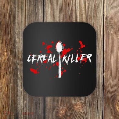 Bloody Spoon Cereal Killer Cereal Day Coaster
