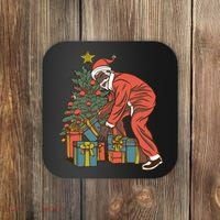 Black Santa Claus Funny Christmas Gift Coaster thumb 0