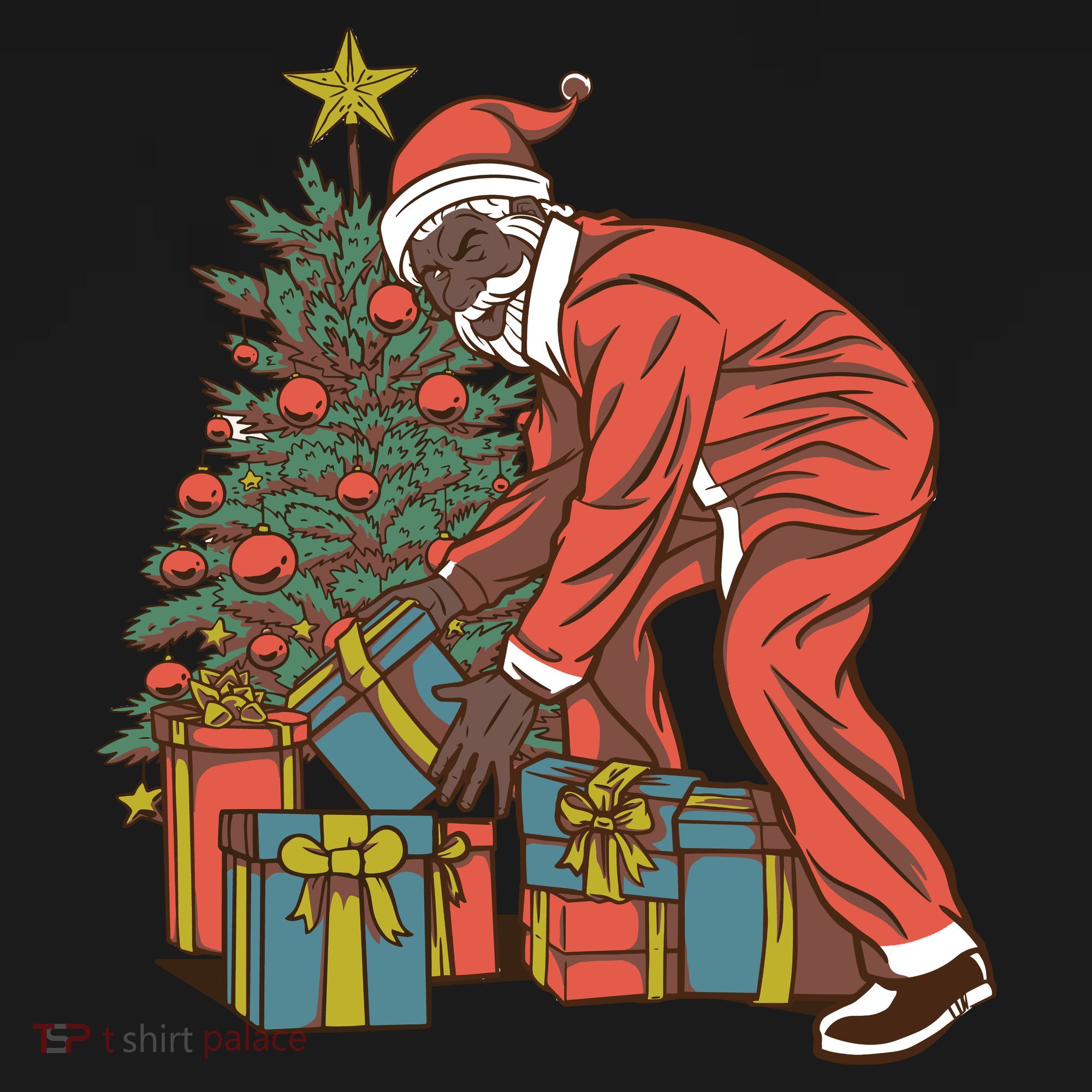 Black Santa Claus Funny Christmas Gift Coaster