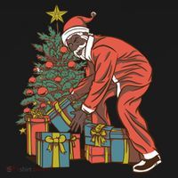 Black Santa Claus Funny Christmas Gift Toddler Hoodie thumb 2