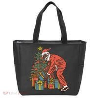Black Santa Claus Funny Christmas Gift Tote Bag thumb 0