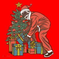 Black Santa Claus Funny Christmas Gift Santa Hat thumb 1