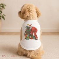 Black Santa Claus Funny Christmas Gift Doggie Tank thumb 2