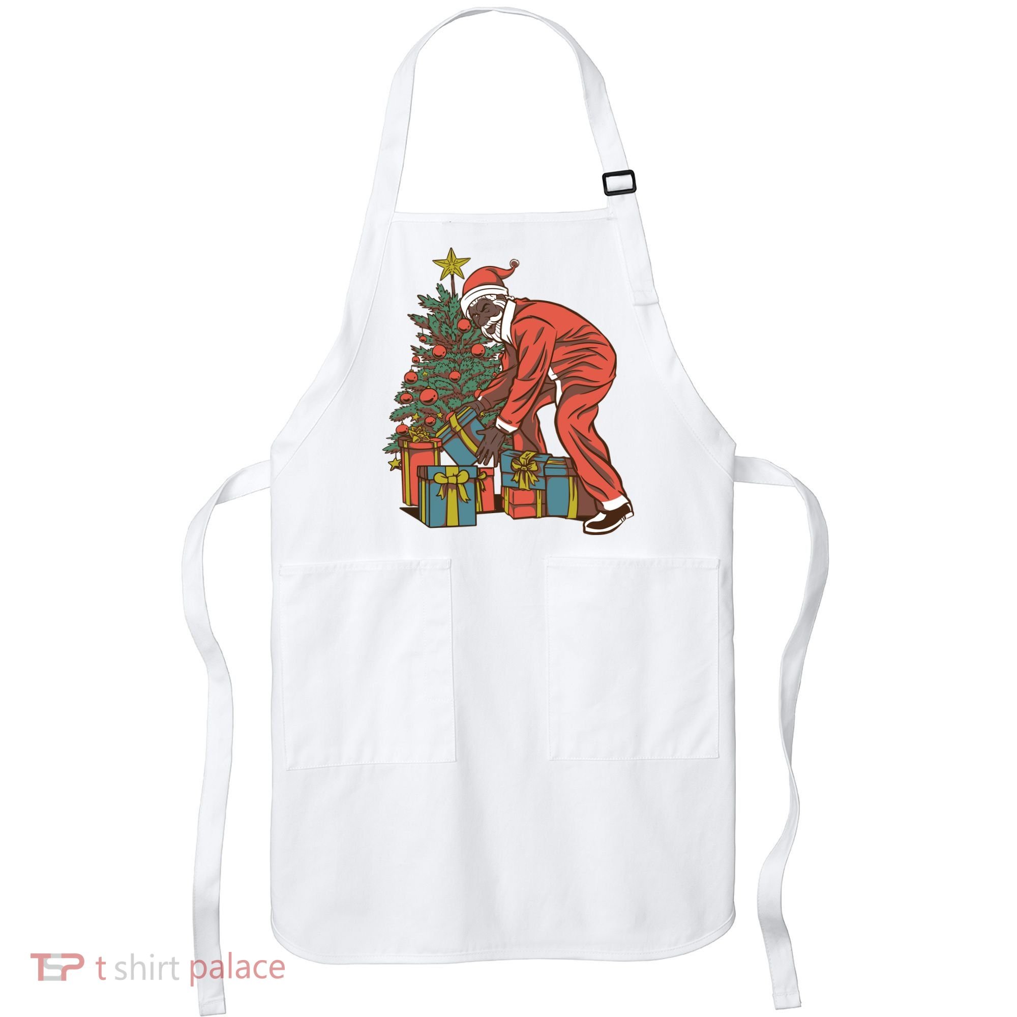 Black Santa Claus Funny Christmas Gift Apron