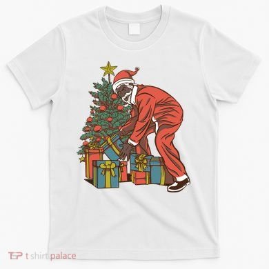 Black Santa Claus Funny Christmas Gift T-Shirt