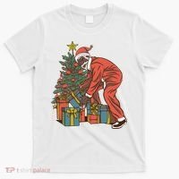 Black Santa Claus Funny Christmas Gift T-Shirt thumb 0