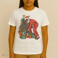 Black Santa Claus Funny Christmas Gift T-Shirt thumb 4