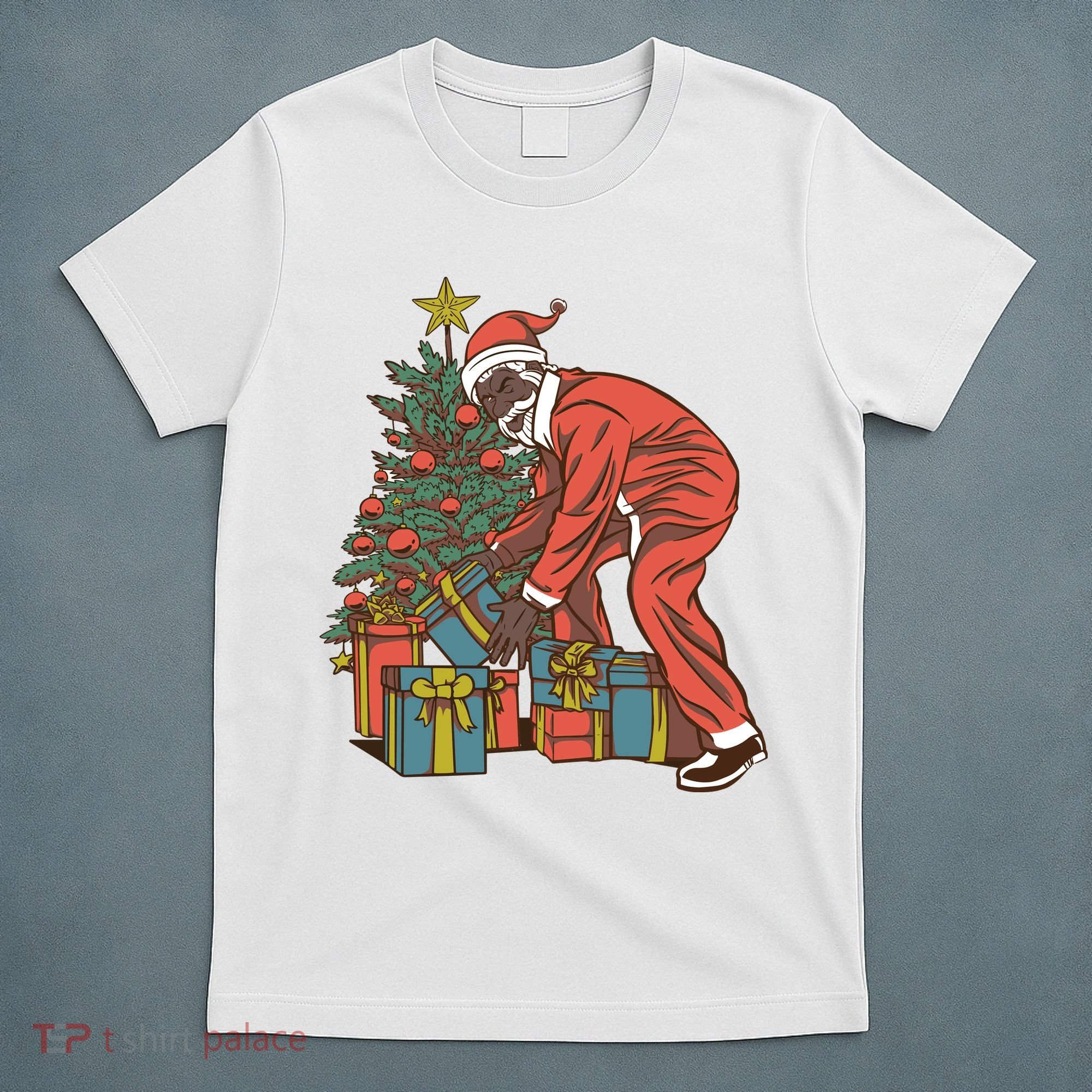 Black Santa Claus Funny Christmas Gift T-Shirt