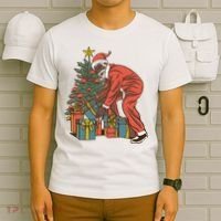 Black Santa Claus Funny Christmas Gift T-Shirt thumb 6