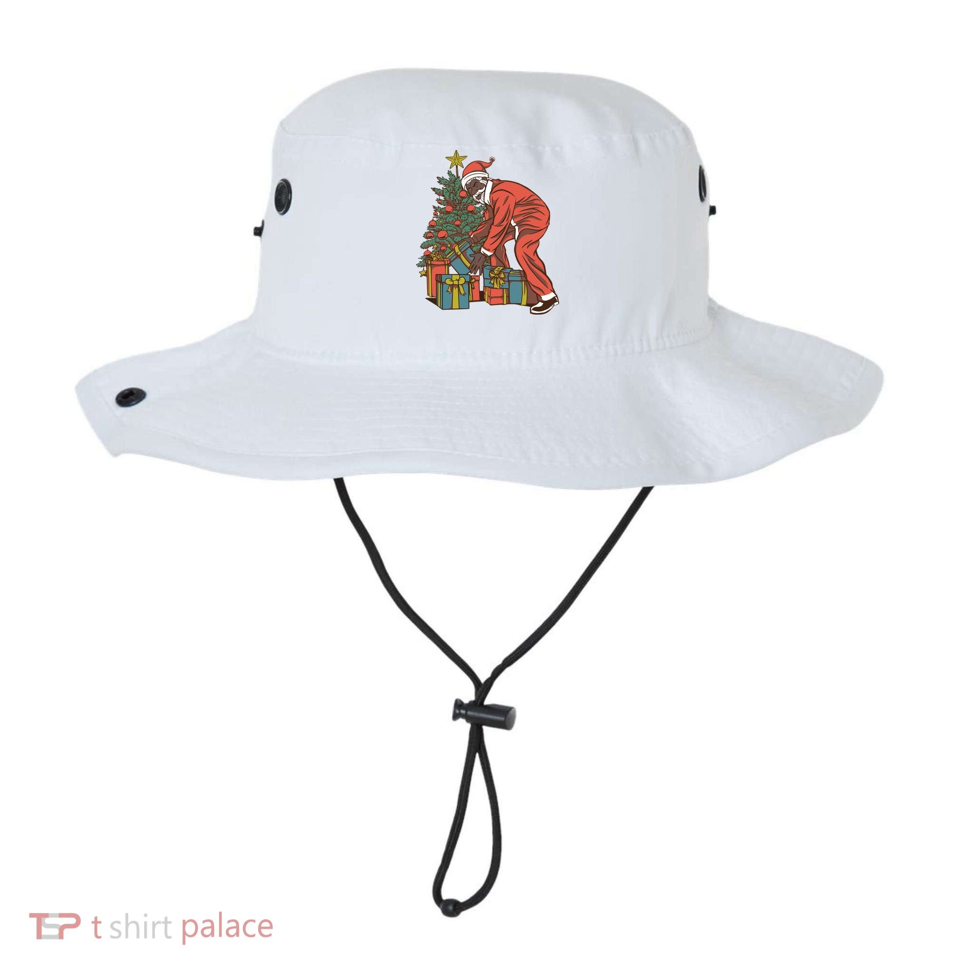 Black Santa Claus Funny Christmas Gift Bucket Hat