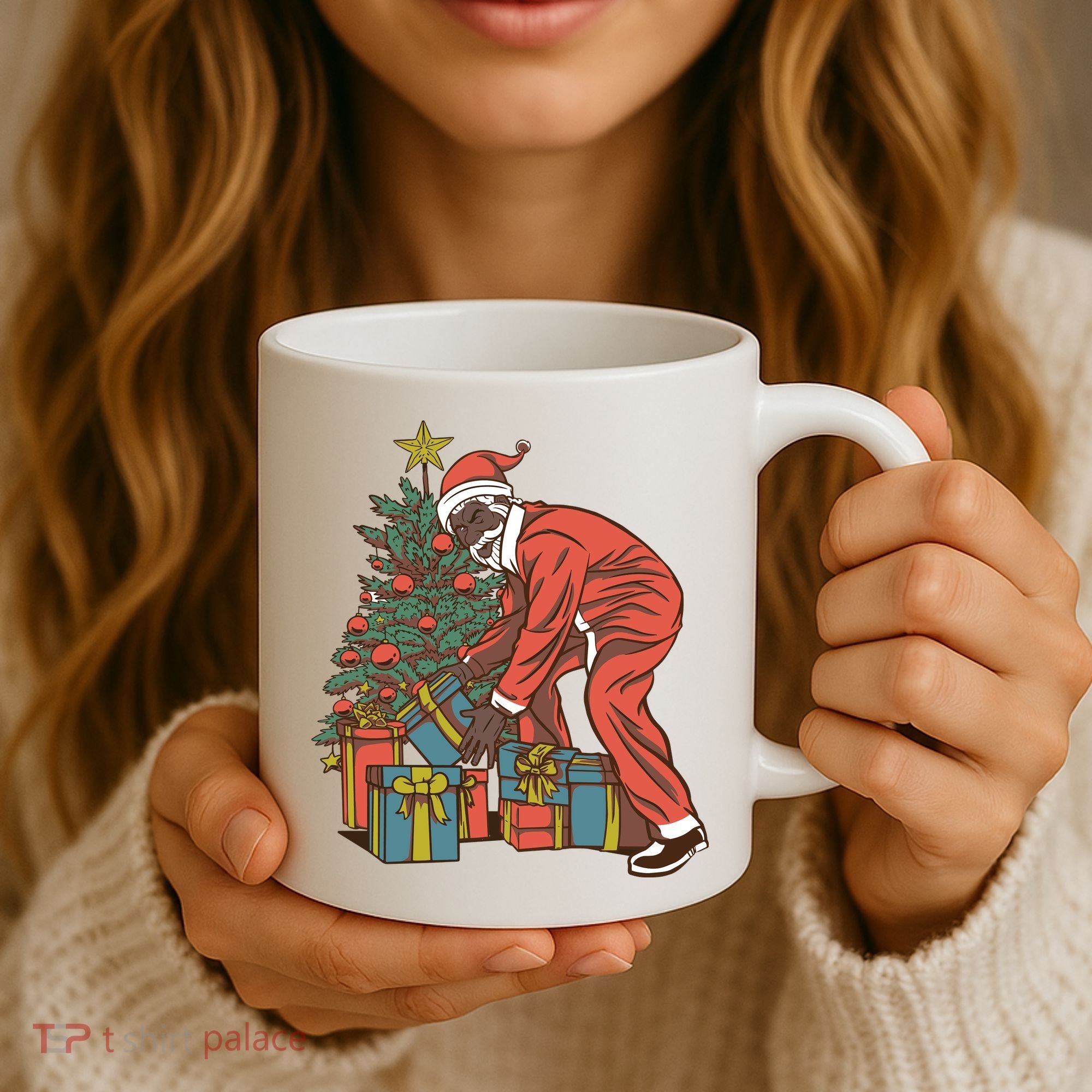 Black Santa Claus Funny Christmas Gift Coffee Mug