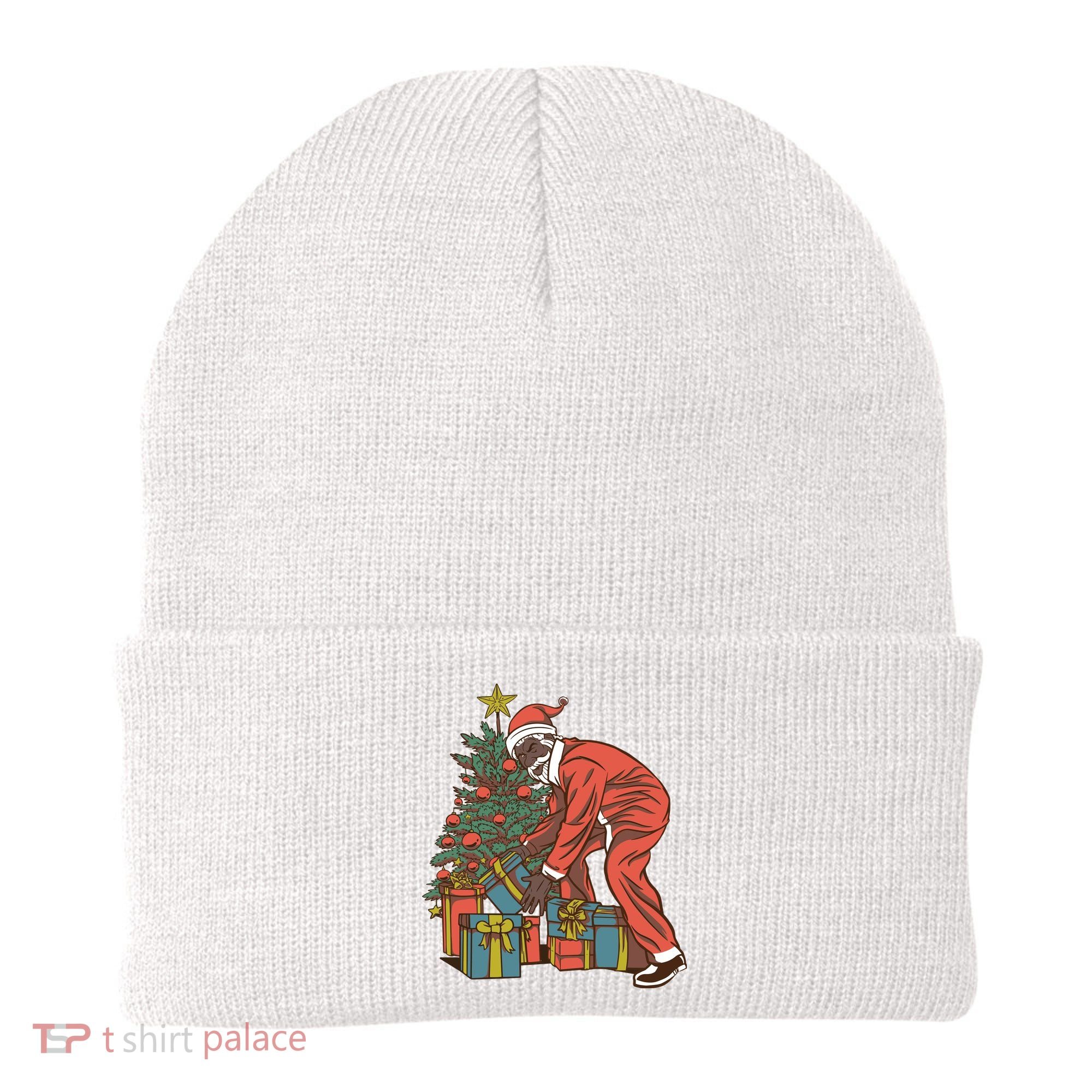 Black Santa Claus Funny Christmas Gift Beanie