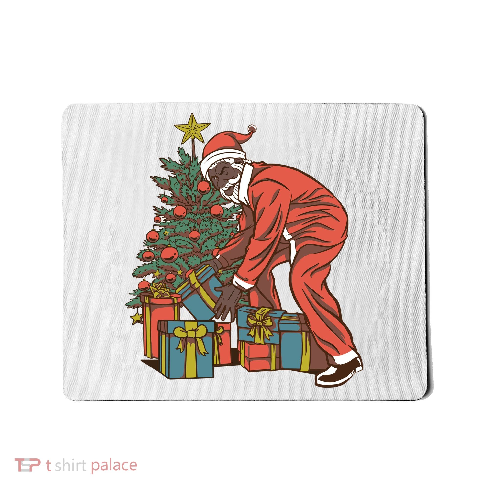 Black Santa Claus Funny Christmas Gift Mousepad