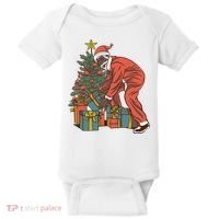 Black Santa Claus Funny Christmas Gift Baby Bodysuit thumb 0