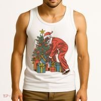 Black Santa Claus Funny Christmas Gift Tank Top thumb 3