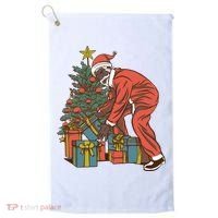 Black Santa Claus Funny Christmas Gift Golf Towel thumb 0
