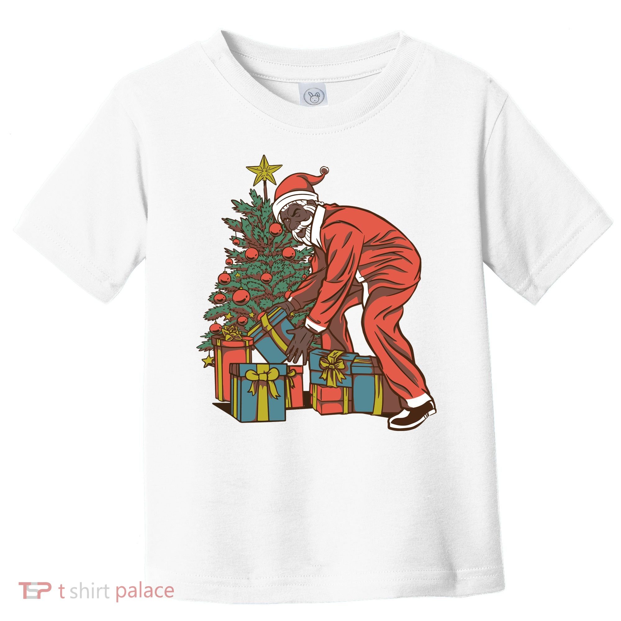 Black Santa Claus Funny Christmas Gift Toddler T-Shirt