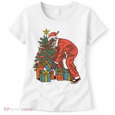 Black Santa Claus Funny Christmas Gift Women's T-Shirt