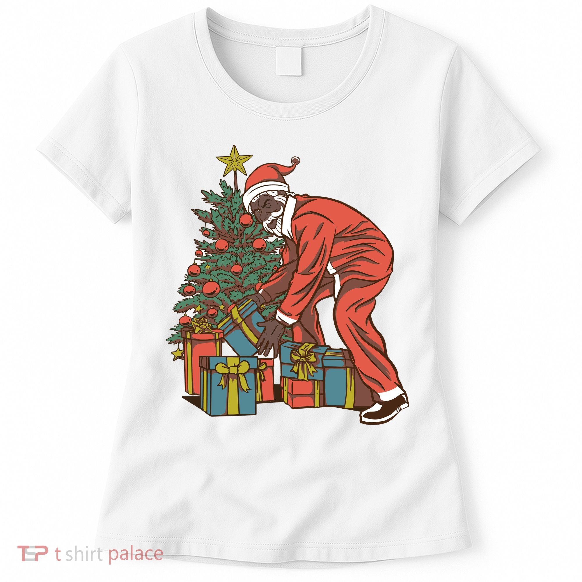 Black Santa Claus Funny Christmas Gift Women's T-Shirt