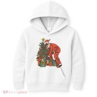 Black Santa Claus Funny Christmas Gift Kids Hoodie thumb 0