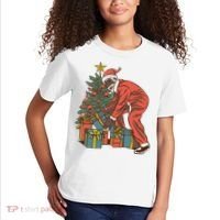 Black Santa Claus Funny Christmas Gift Kids T-Shirt thumb 2