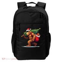 Bigfoot Santa Christmas Tree Lights Funny Xmas Sasquatch Backpack thumb 0