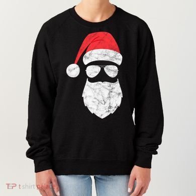 Bearded Santa Claus Hipster Women's Sweatshirt
