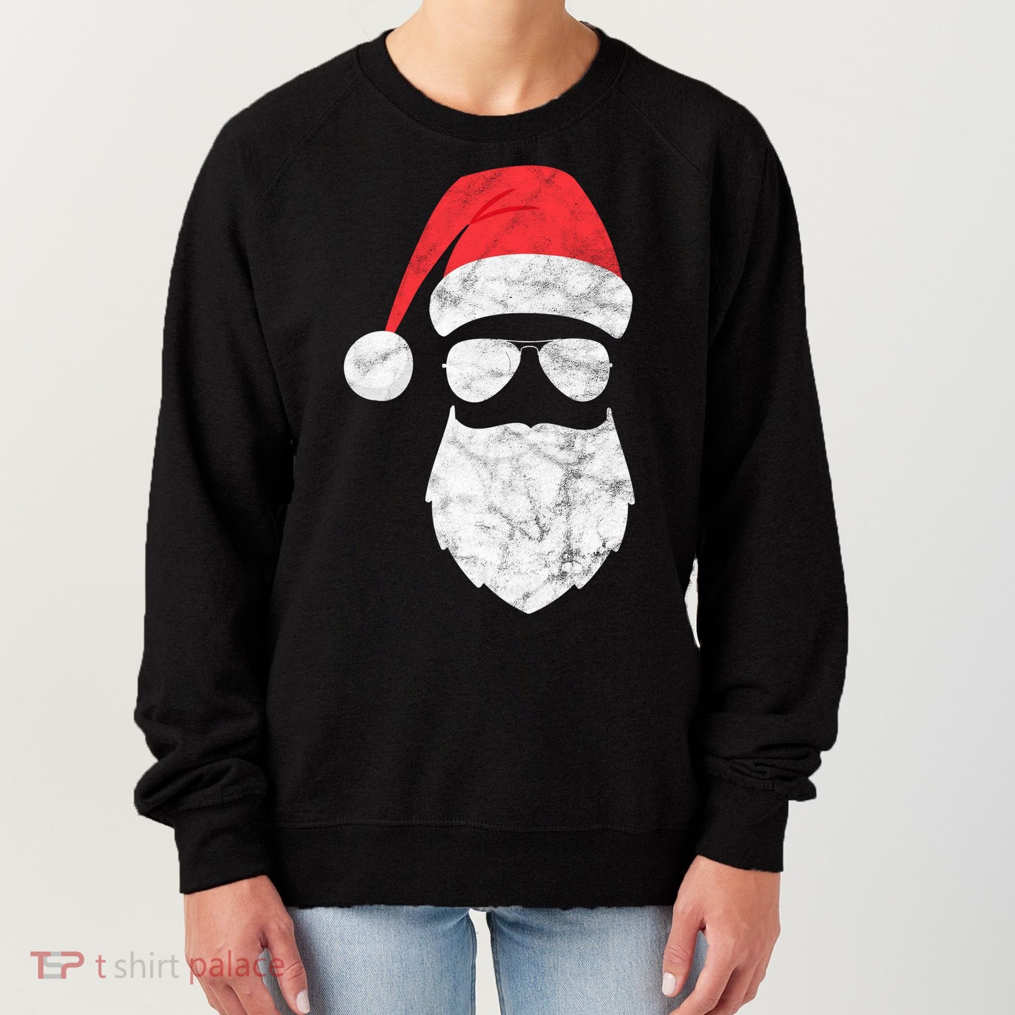 Bearded Santa Claus Hipster Women's Sweatshirt