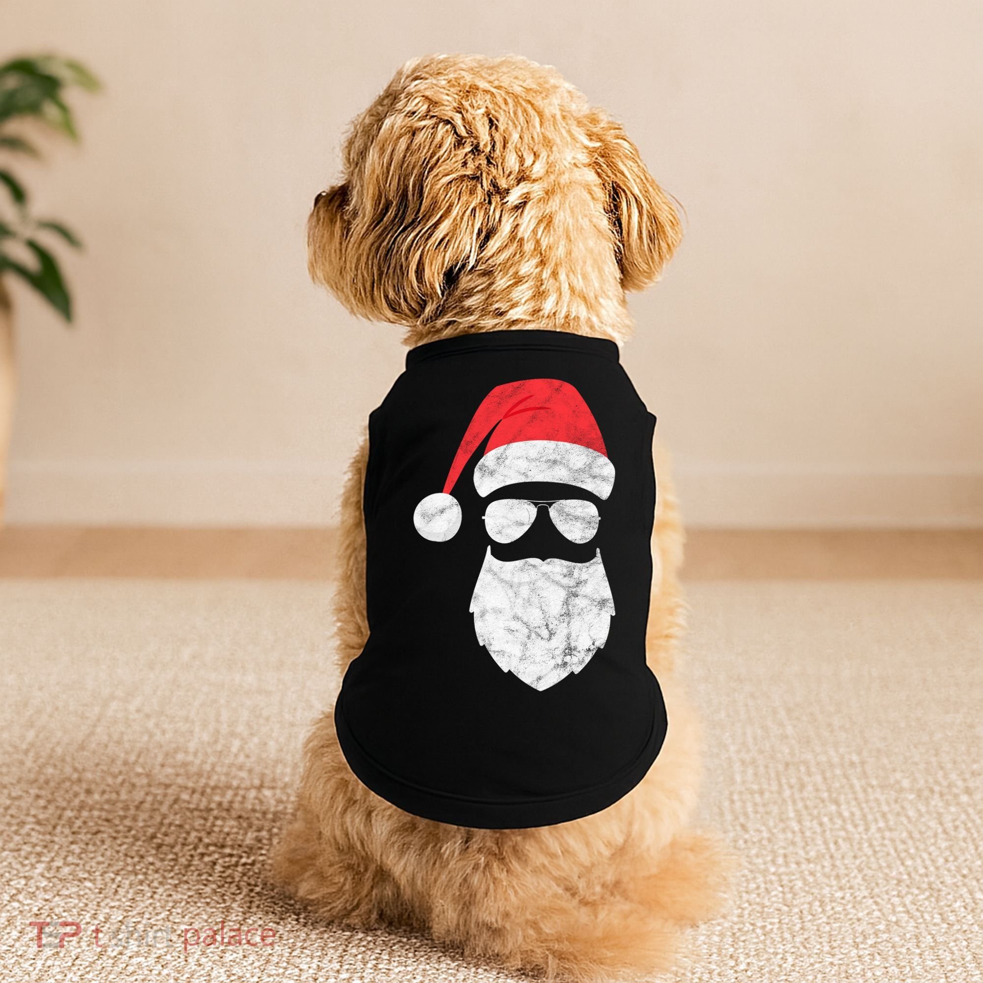 Bearded Santa Claus Hipster Doggie Tank
