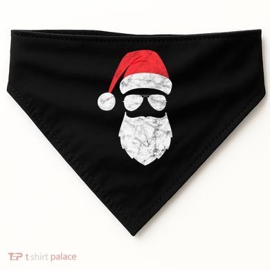 Bearded Santa Claus Hipster USA-Made Doggie Bandana