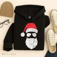 Bearded Santa Claus Hipster Hoodie thumb 4