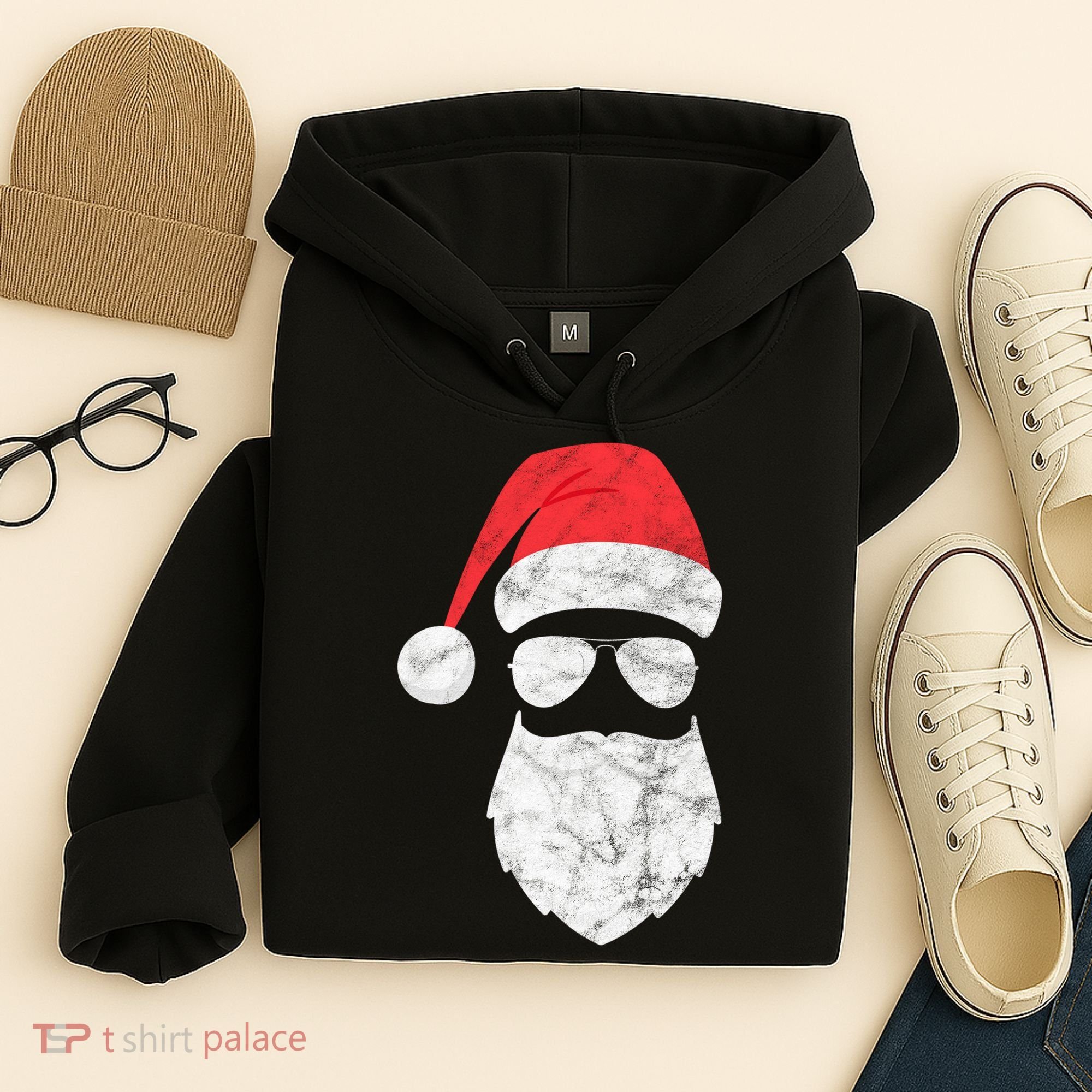 Bearded Santa Claus Hipster Hoodie