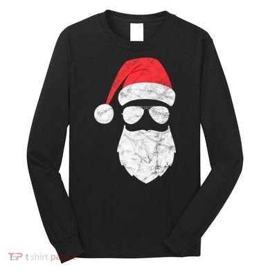 Bearded Santa Claus Hipster Long Sleeve Shirt