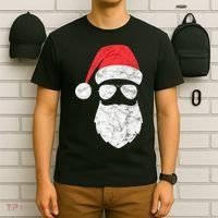 Bearded Santa Claus Hipster T-Shirt thumb 6