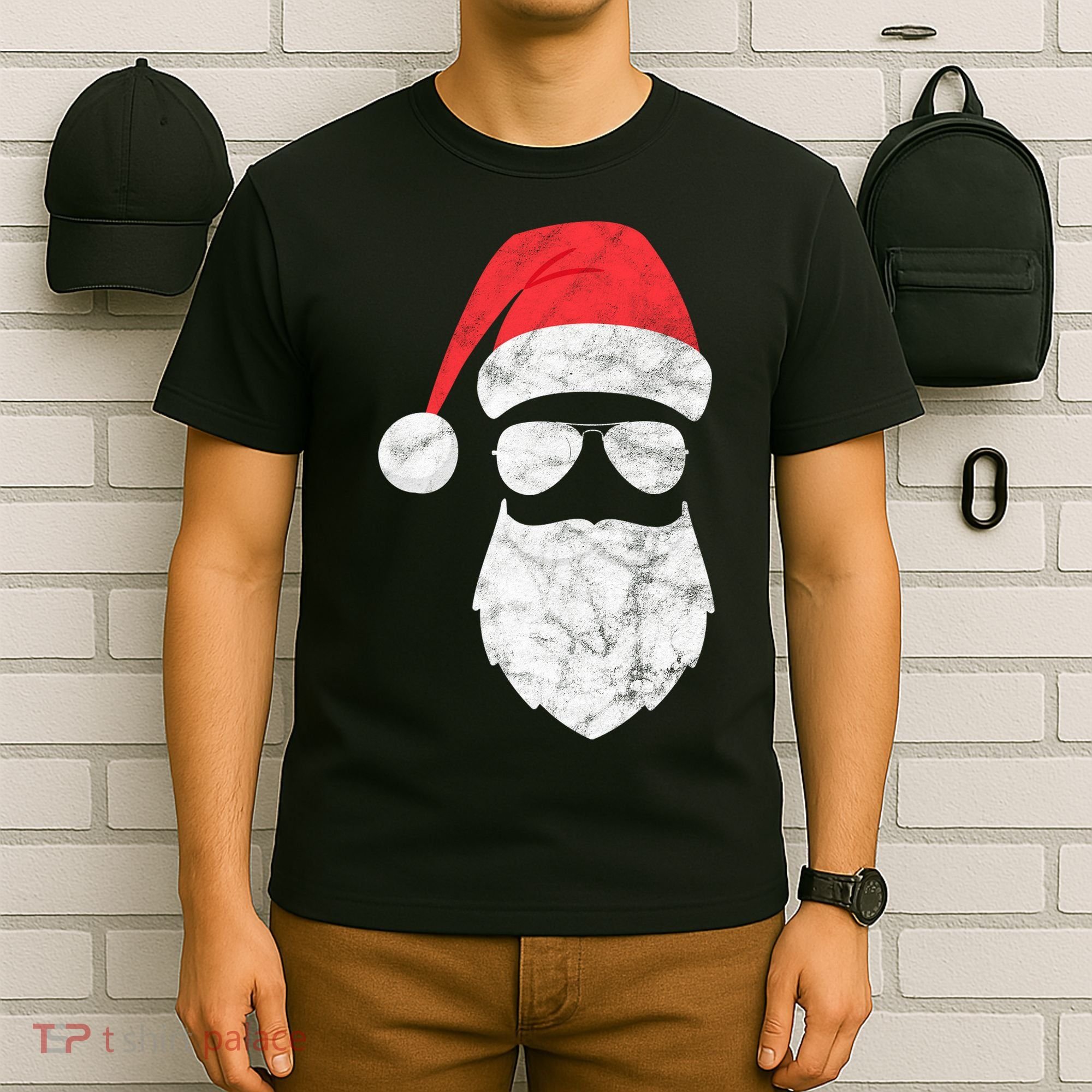 Bearded Santa Claus Hipster T-Shirt
